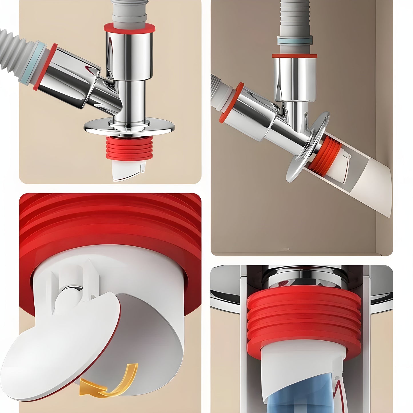 FreshGuard Odor-Free Washer Drain Hose Connector