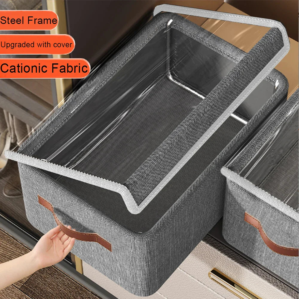 Large Plastic Storage Container with Lid and Handle