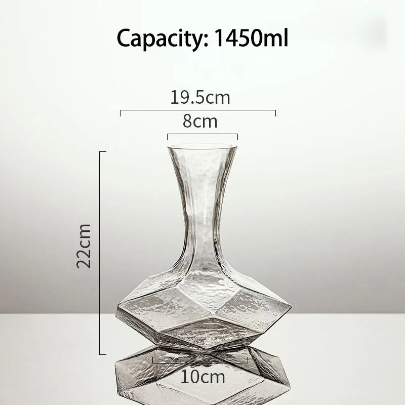 Unique Cut Glass Wine Carafe - Yeezlab