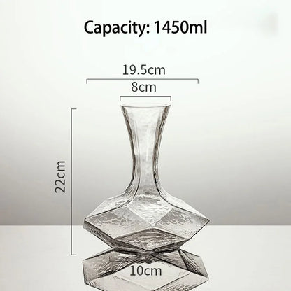 Unique Cut Glass Wine Carafe - Yeezlab