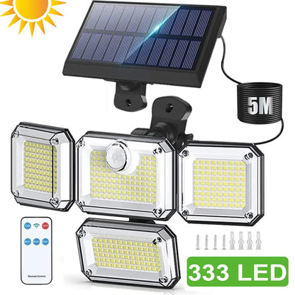 Bright Solar Powered Motion Lamp 2000LM Outdoor Light