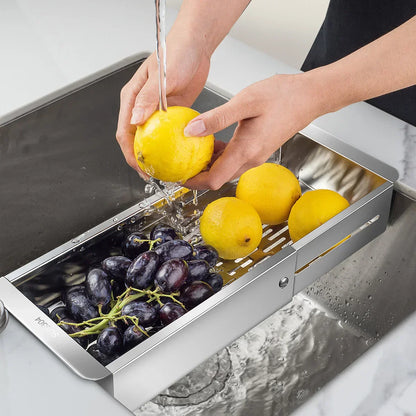 Space Saving Stainless Steel Sink Veggie Strainer Basket