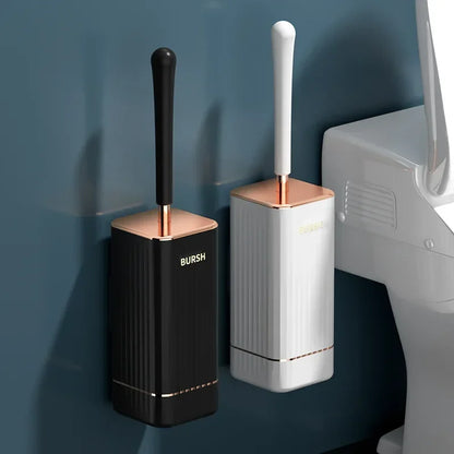 Easy Install Toilet Brush Set with Soft Bristles
