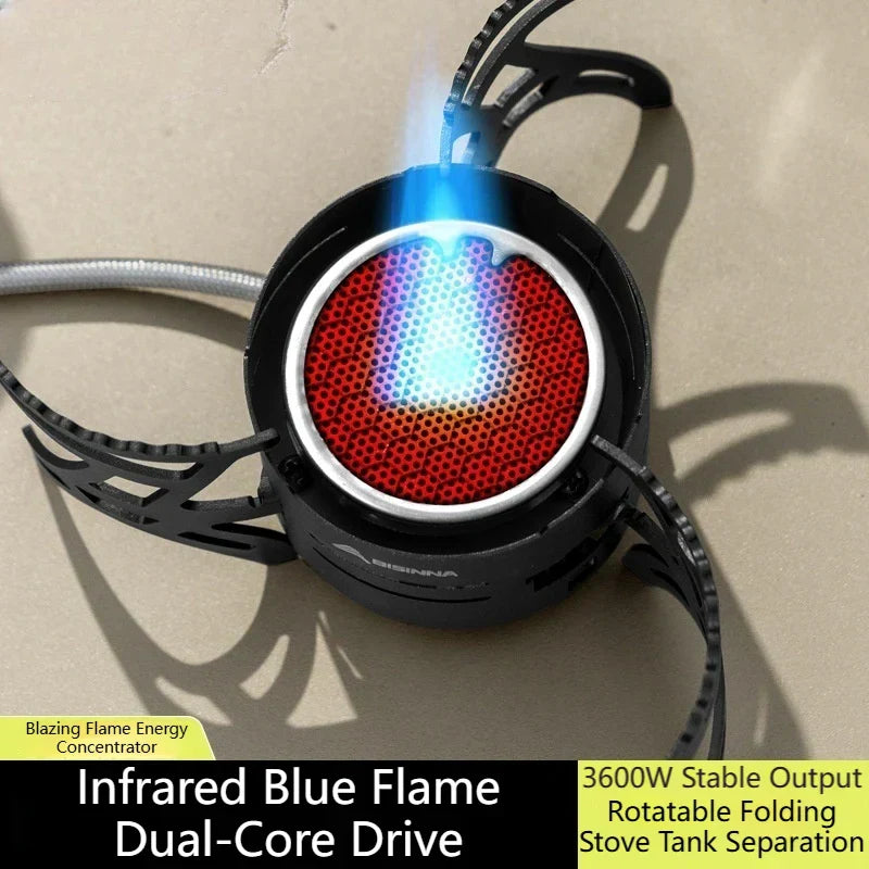 Portable Double Burner Gas Camping Stove