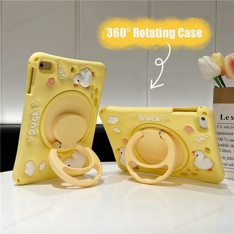 Fun Kids iPad Clear Protective Case Stand