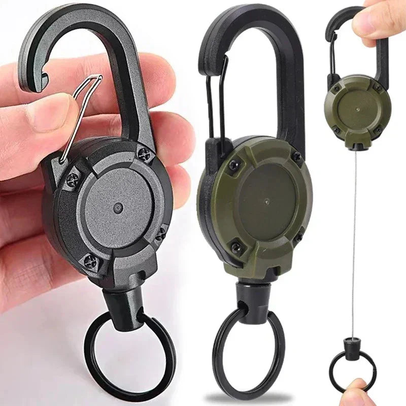 Secure Clip On Keychain with Retractable Carabiner - Yeezlab