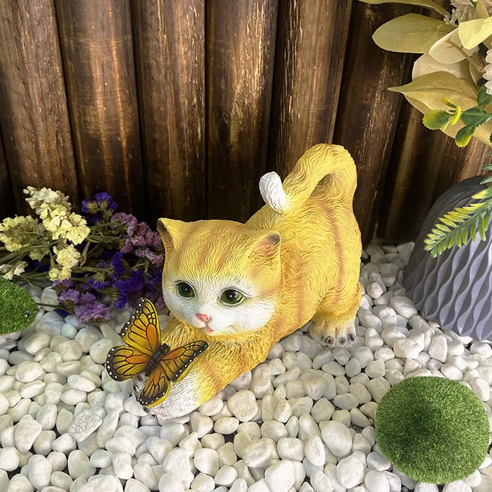 Colorful Kitty Figurine Table Lamp