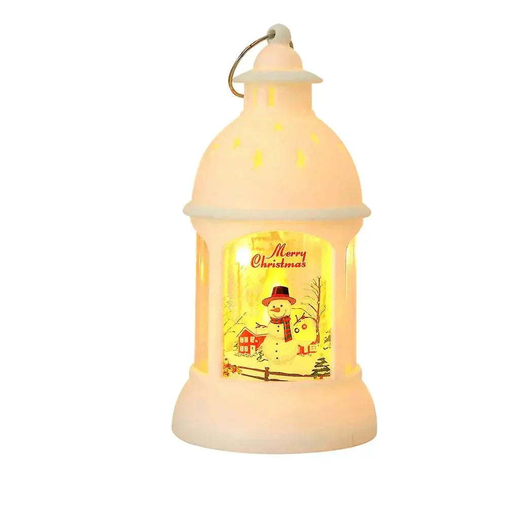 Festive Holiday LED Santa Lanterns