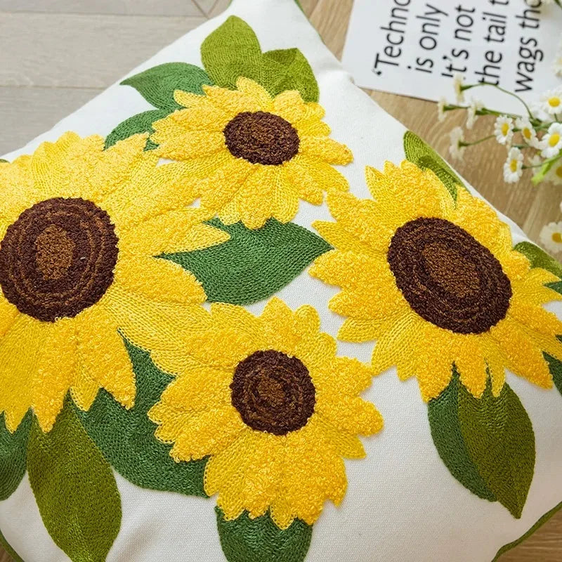 Colorful Floral Cushion Pillow 18x18 Inches
