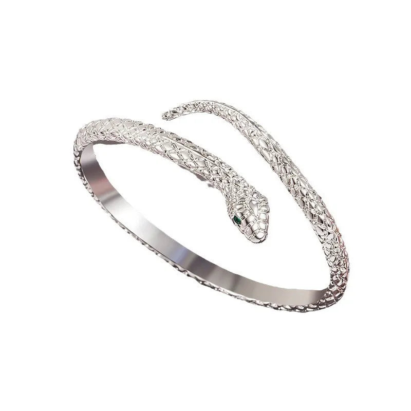 Fashionable Snake Chain Open Bangle Bracelet