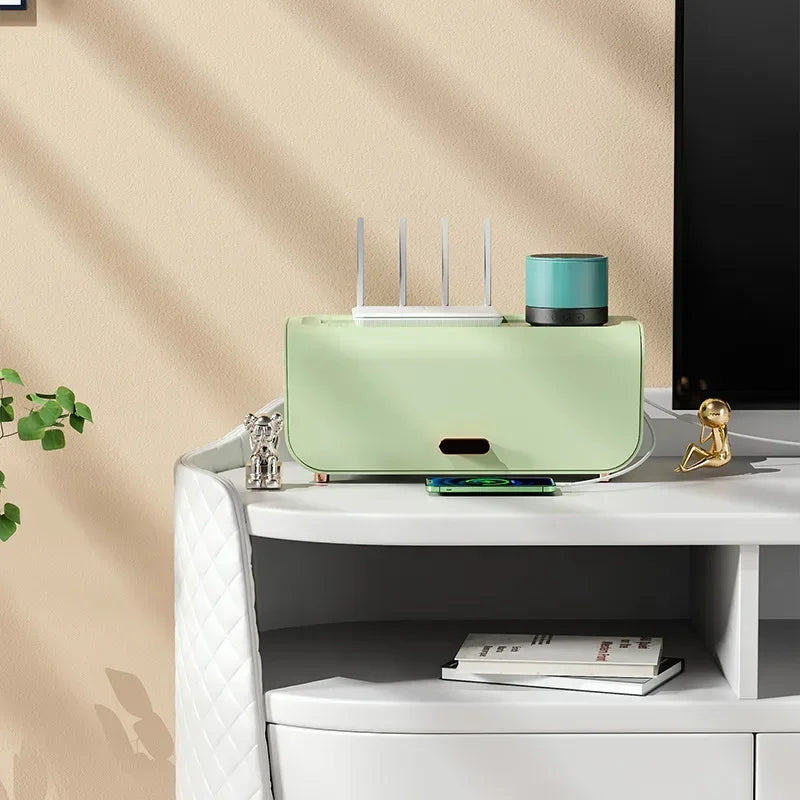 Compact Cable Organizer Box with Lid