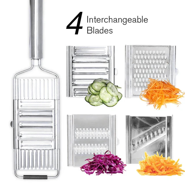 Easy Grip Stainless Steel Veg Grater & Chopper - Yeezlab