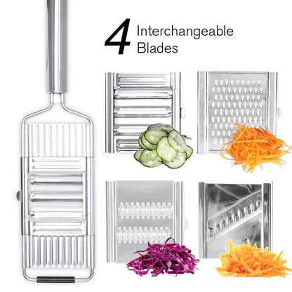 Easy Grip Stainless Steel Veg Grater & Chopper - Yeezlab