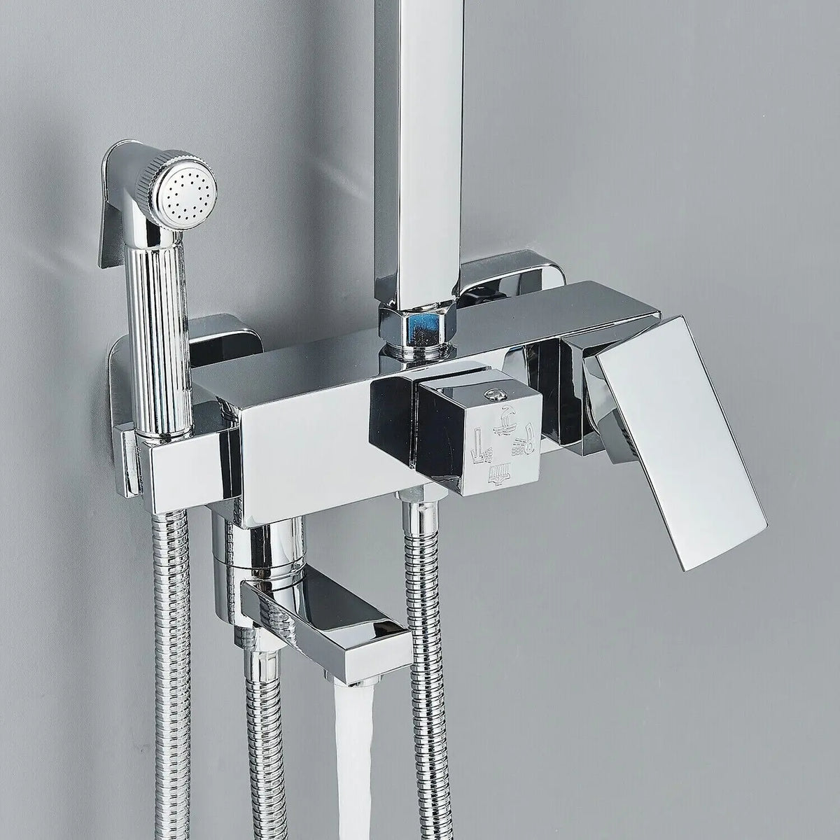 Premium Rain Shower Head Set with Adjustable Brass_fixture