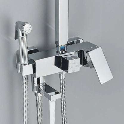 Premium Rain Shower Head Set with Adjustable Brass_fixture