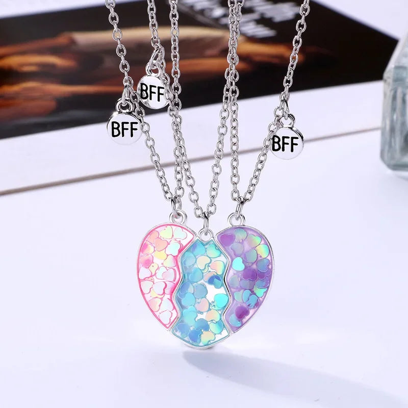 Trendy Pink Heart Breaker Pendant Necklace - Yeezlab
