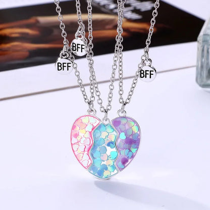 Trendy Pink Heart Breaker Pendant Necklace - Yeezlab