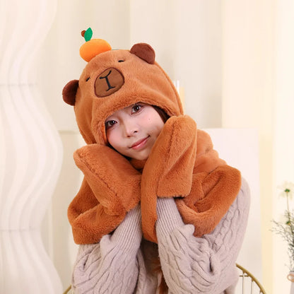 Cozy Plush Kid's Fun Animal Gloves - Yeezlab