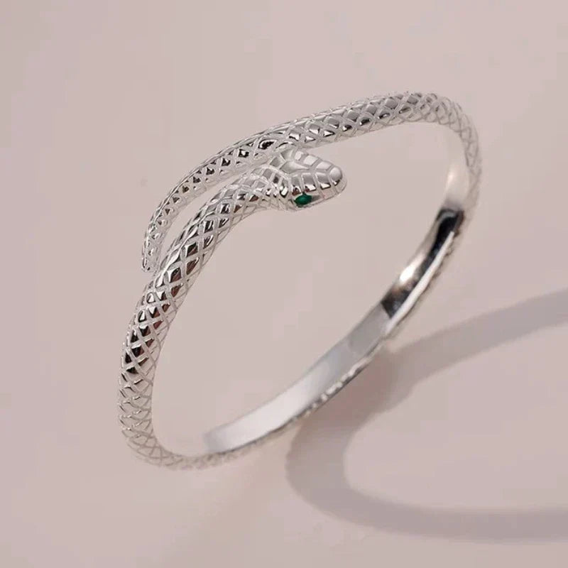 Fashionable Snake Chain Open Bangle Bracelet - Yeezlab