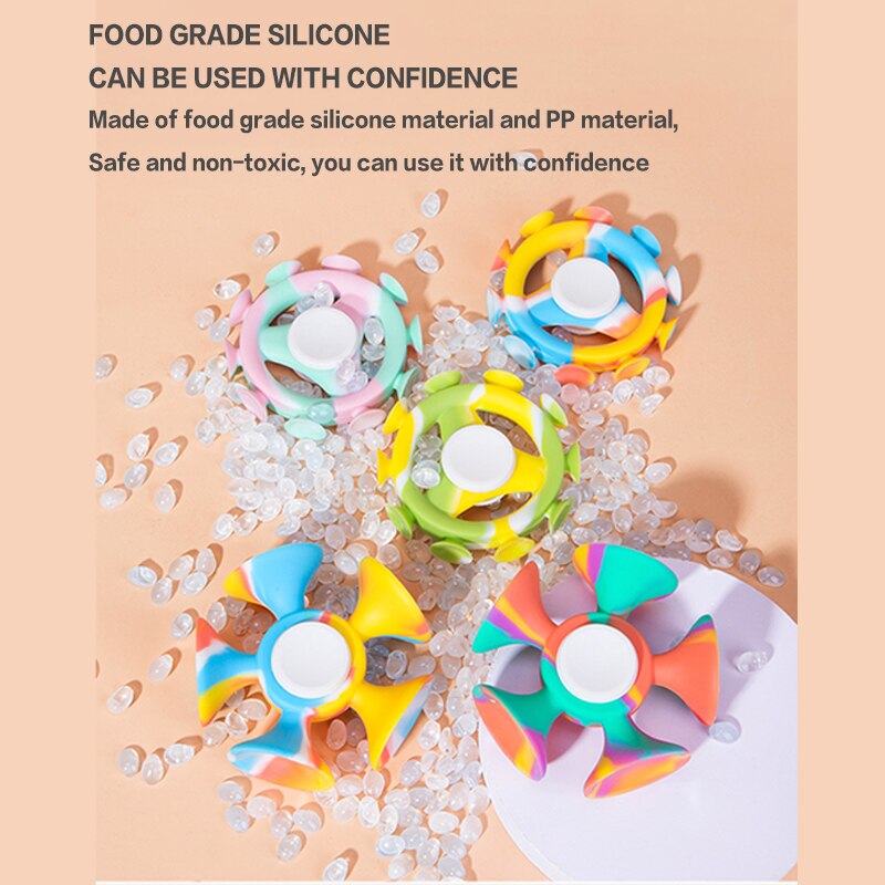 Relaxing Silicone Fidget Spinner Toy