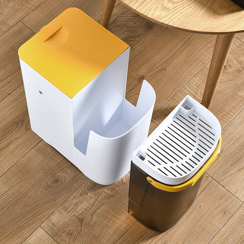 Dual Compartment Kitchen Trash Recycling Bin