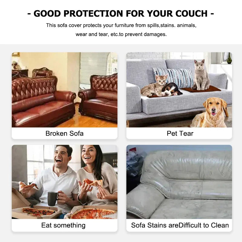Stretchy Fitted Sofa Slipcover with Textured Pattern