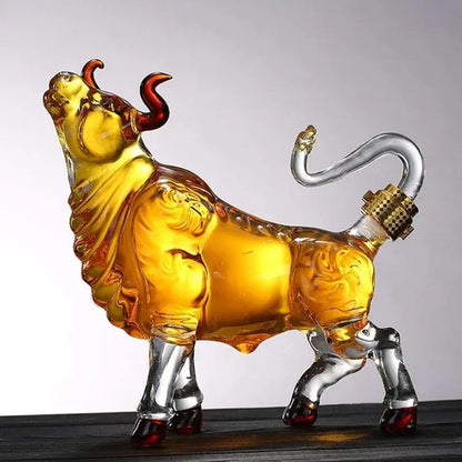 Unique Bull Shaped Glass Decanter - Yeezlab