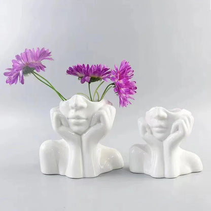 Modern Artistic Face Vase for Chic Home Decor