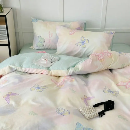 Delicate Floral Comforter Bed Set