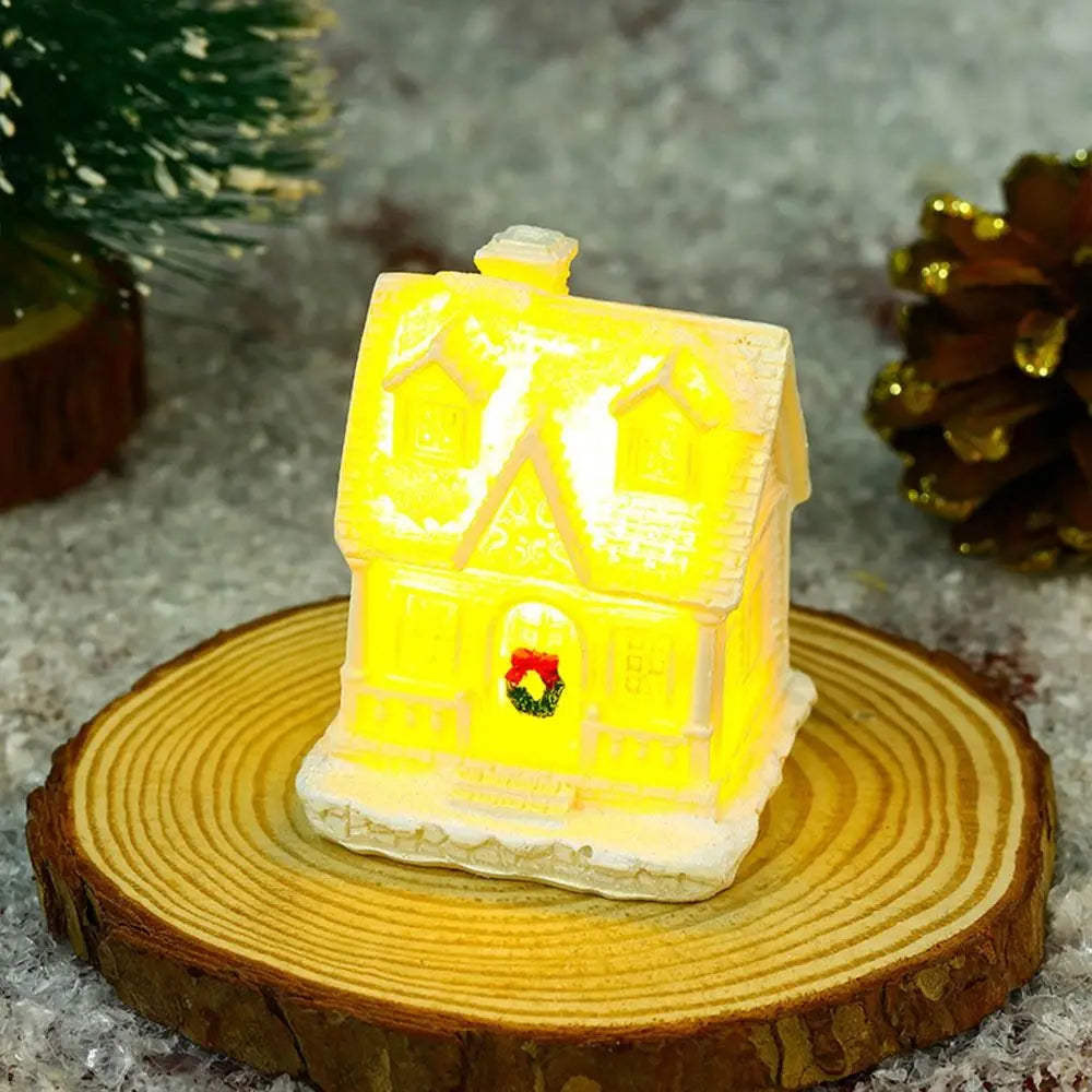 Sparkling Snowflake Christmas Village Houses