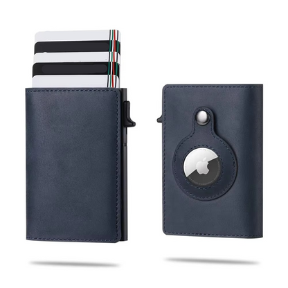 Slim RFID Leather Wallet with Card Slot & Tracker Pocket