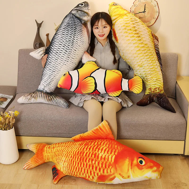 Large Fish Stuffed Animal Cushion