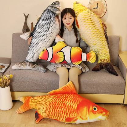 Large Fish Stuffed Animal Cushion