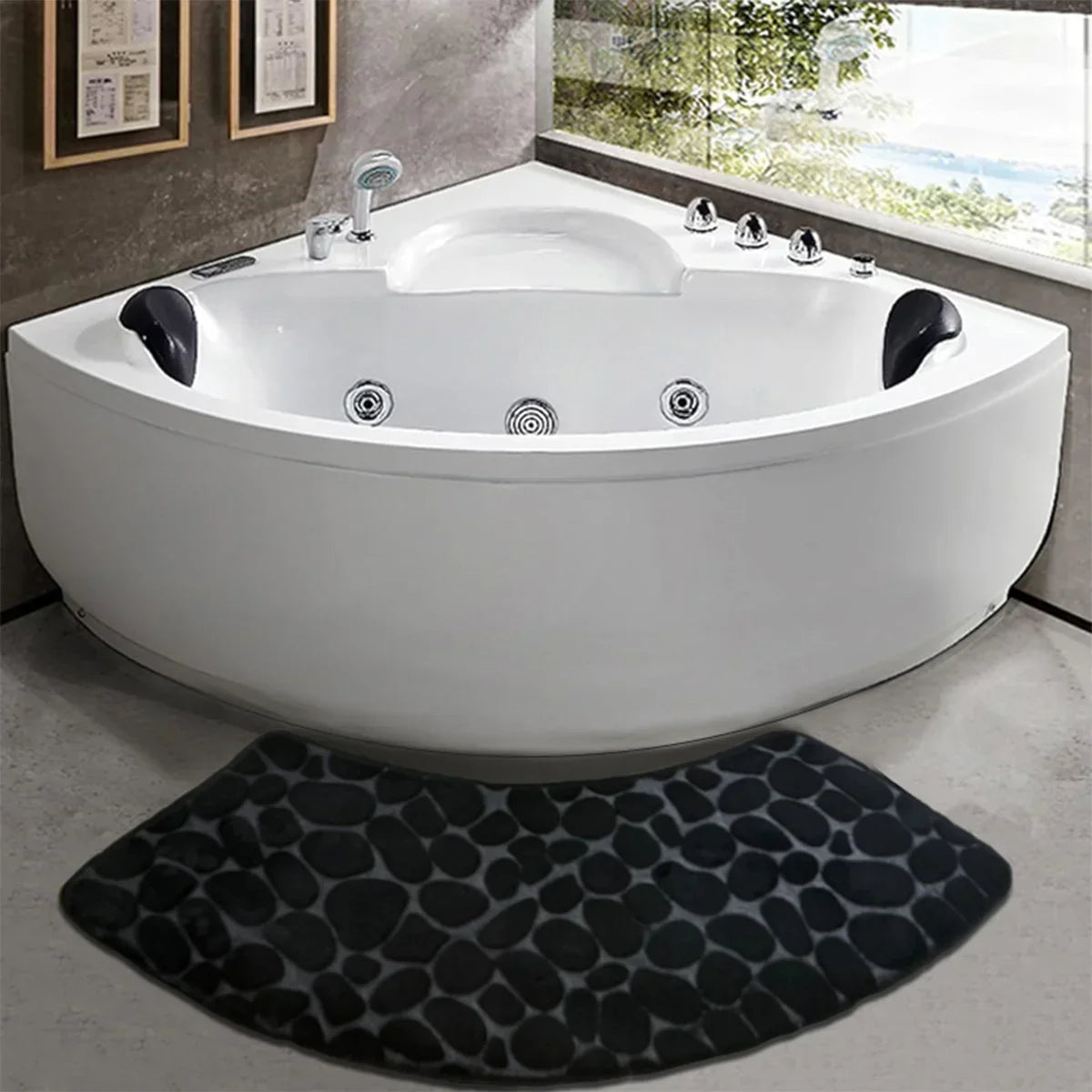 Anti-Slip Rubber Bath Mat for Shower Floor Protection