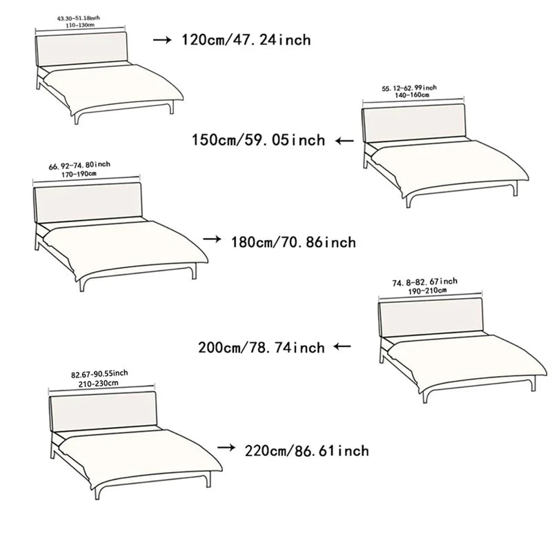 Stretchy Fitted Bed Headboard Cover
