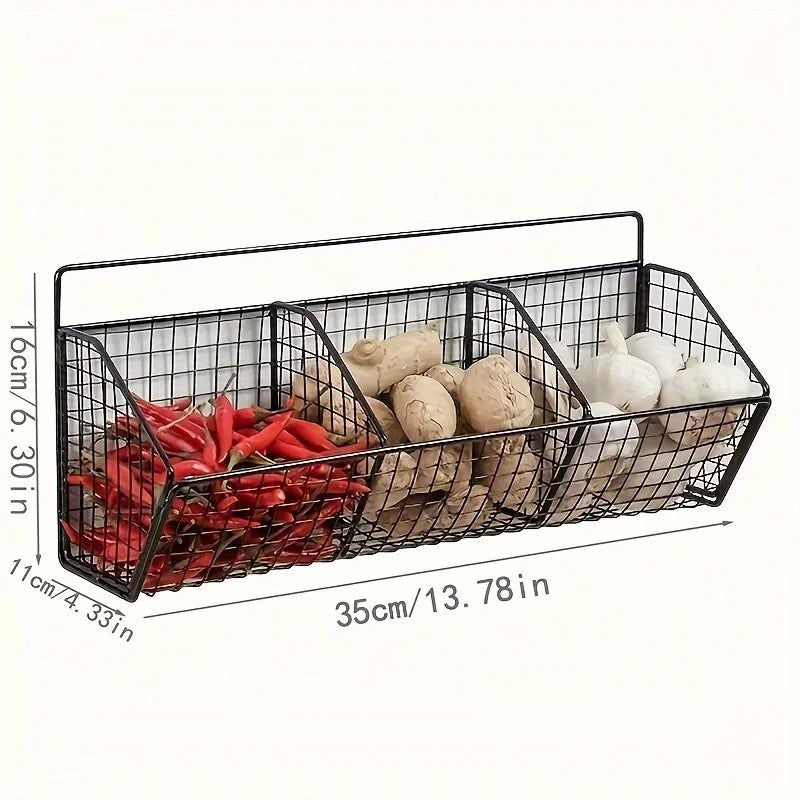 Space-Saving 3-Tier Kitchen Shelf Rack - Black