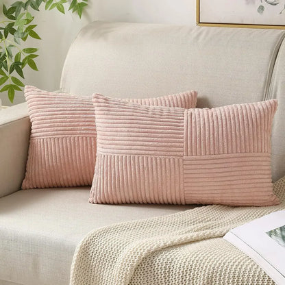 Soft Striped Velvet Cushion Covers - Yeezlab
