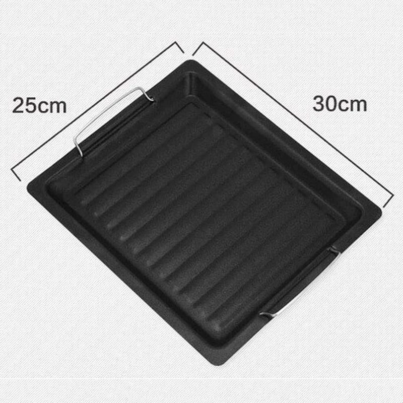 Large Reversible Cast Iron Grill Pan for BBQ & Stove