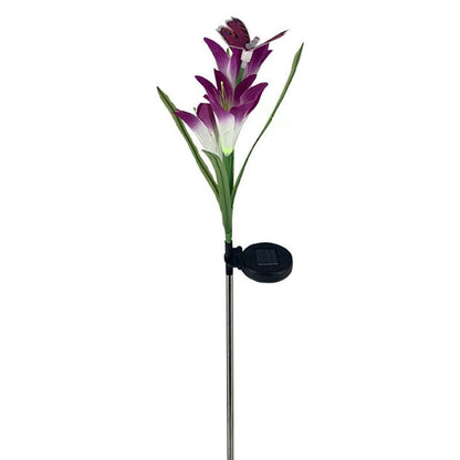 Solar Powered Garden Flower Lamp