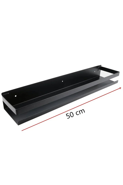 Sleek Wall Mounted Black Shelves