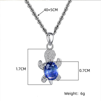 Sea Turtle Good Luck Necklace Earrings Set