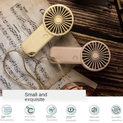 Compact Rechargeable Personal Fan with LED Screen