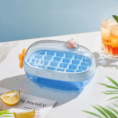 Fun Colorful Ice Cube Tray with Rotating Knob