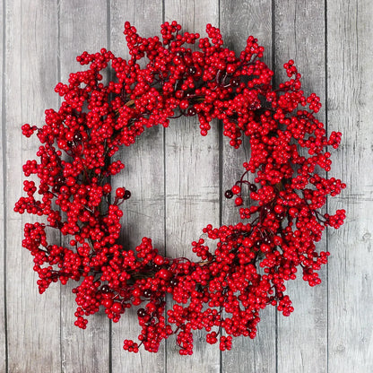 Fresh Holiday Red Berry Wreath