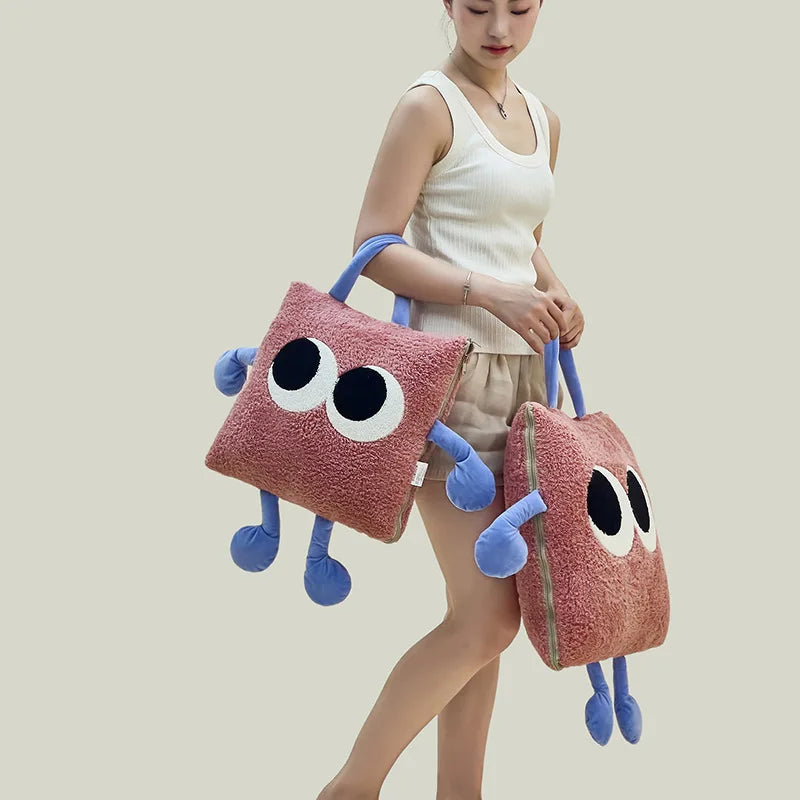 Cozy Fun Plush Travel Blanket Pillow