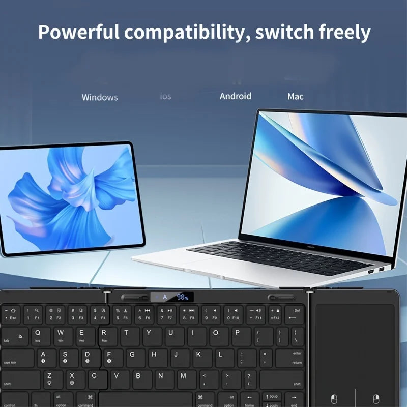 Portable Wireless LED Backlit Travel Keyboard