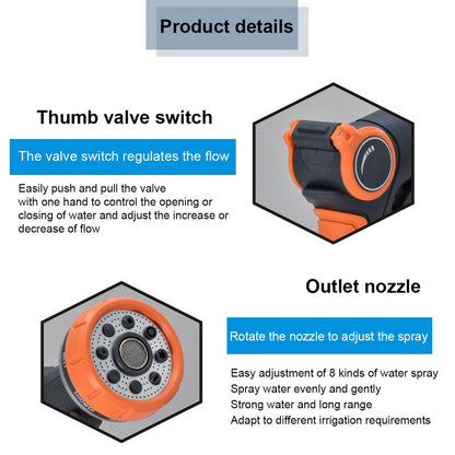 Powerful 8-Mode Garden Water Spray Gun