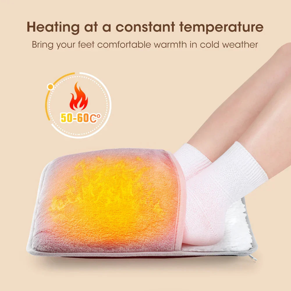 Cozy Electric Foot Warmer Mat with Soft Flannel