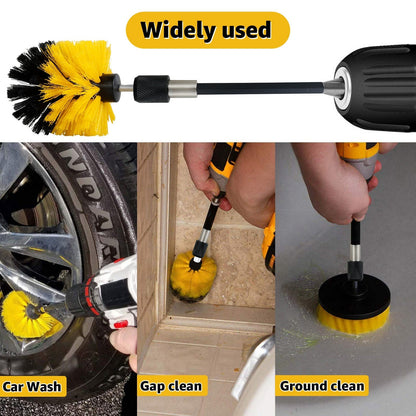 Powerful Drill Brush Cleaning Kit 5 Piece Set