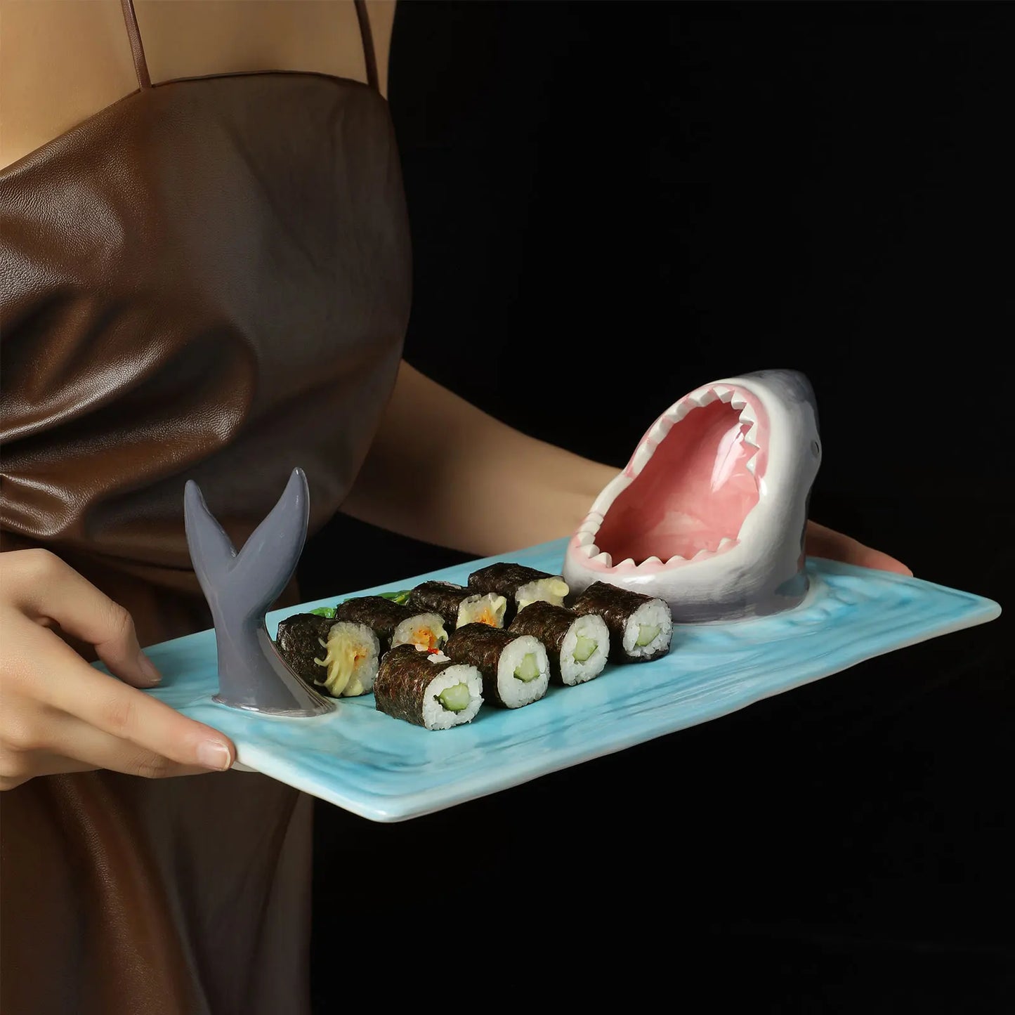 Stylish Shark Shaped Sushi Serving Plate - Yeezlab